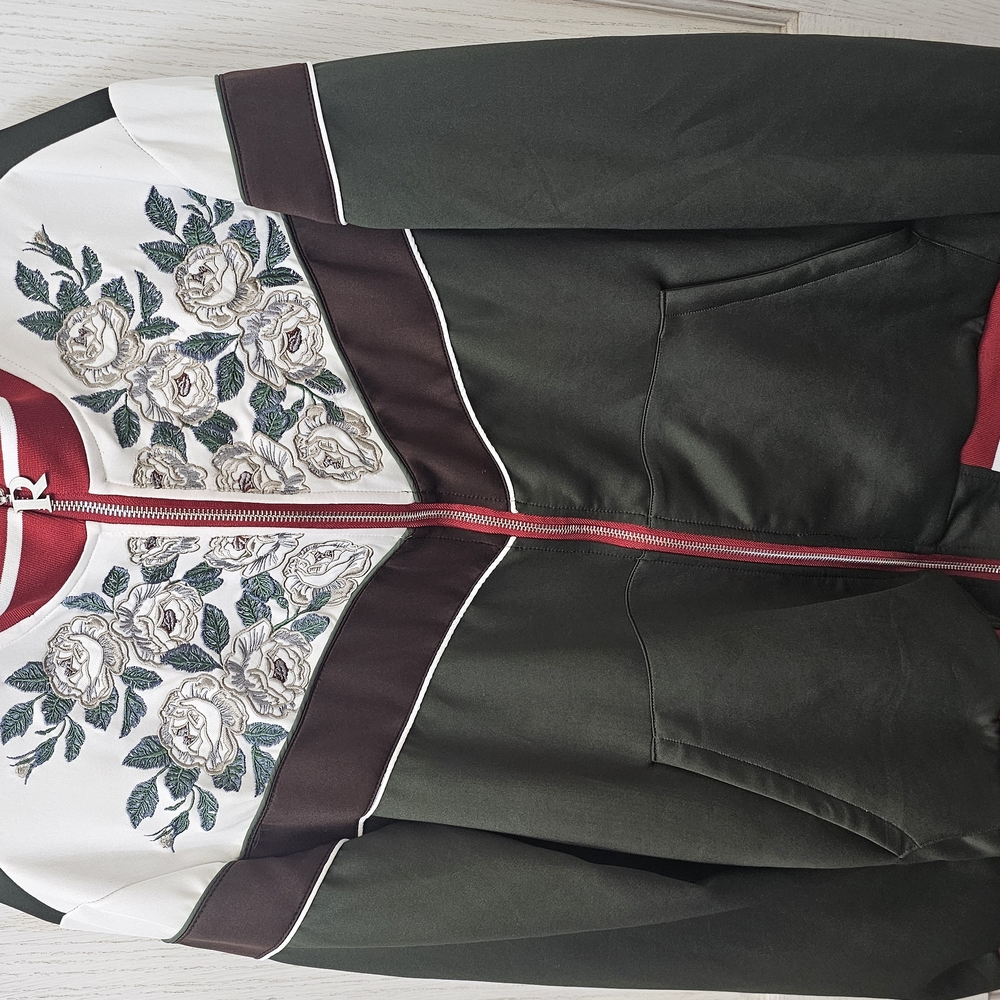 Reason Red and Green Bomber Jacket